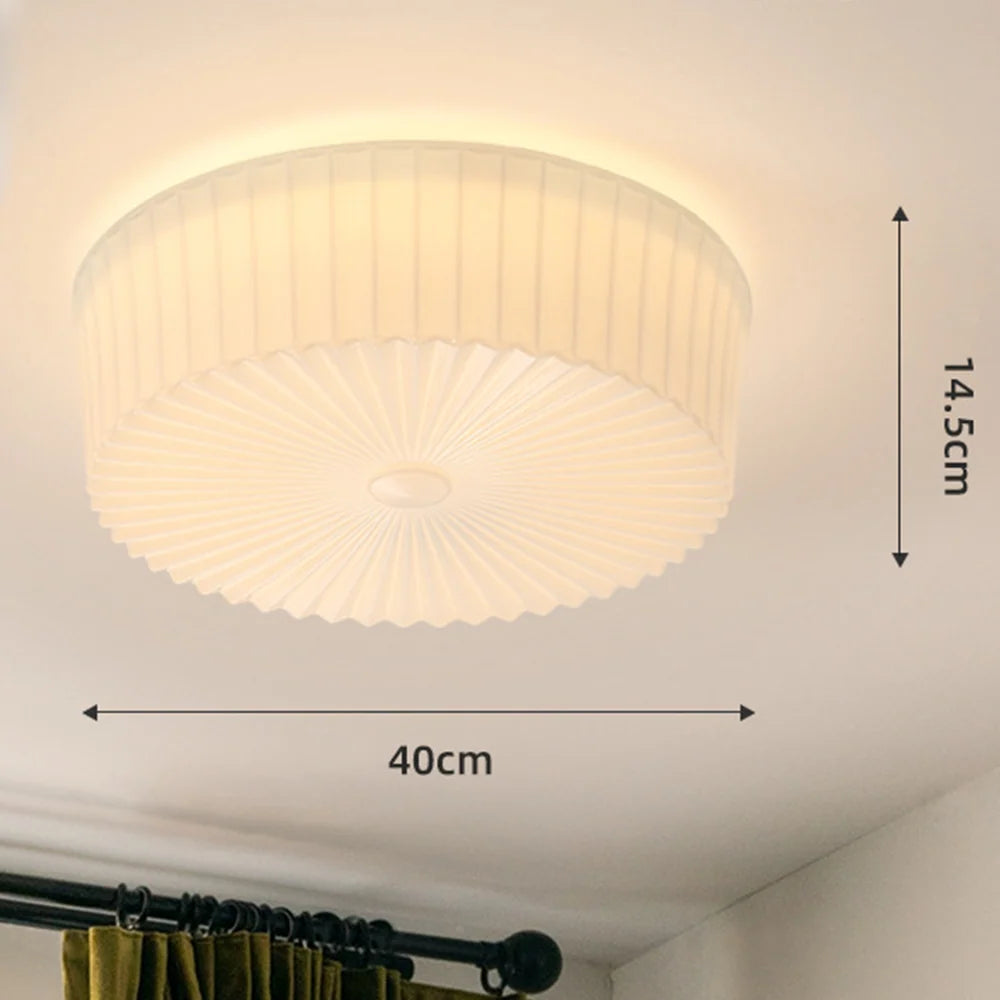 Milky White Art Glass Bedroom Ceiling Light Fixtures