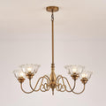 Vintage Chandelier Dining Room Light Fixture over Table Brass 5 Light Chandelier Lighting Fixture
