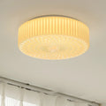 Milky White Art Glass Bedroom Ceiling Light Fixtures